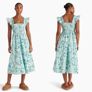 Hill House Home Ellie Nap Dress in “Winter Toile” – XS